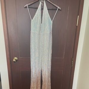 NWT Star Of The Show Sequin Jumpsuit - Ivory